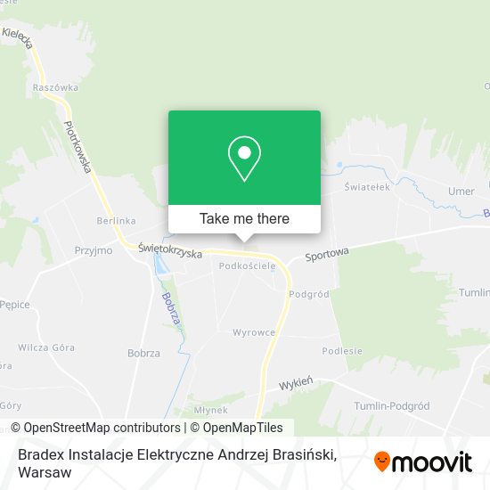 Bradex Instalacje Elektryczne Andrzej Brasiński map