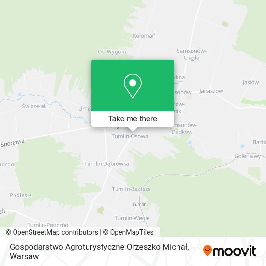 Gospodarstwo Agroturystyczne Orzeszko Michał map