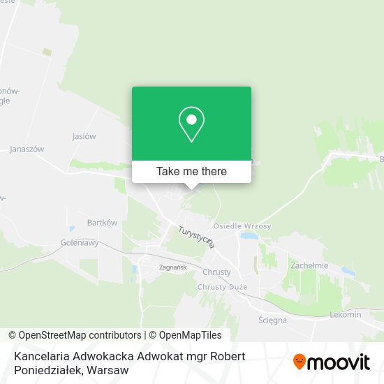 Kancelaria Adwokacka Adwokat mgr Robert Poniedziałek map