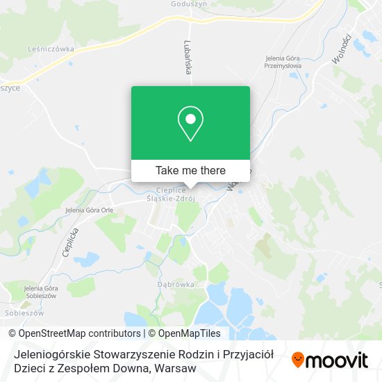 Jeleniogórskie Stowarzyszenie Rodzin i Przyjaciół Dzieci z Zespołem Downa map