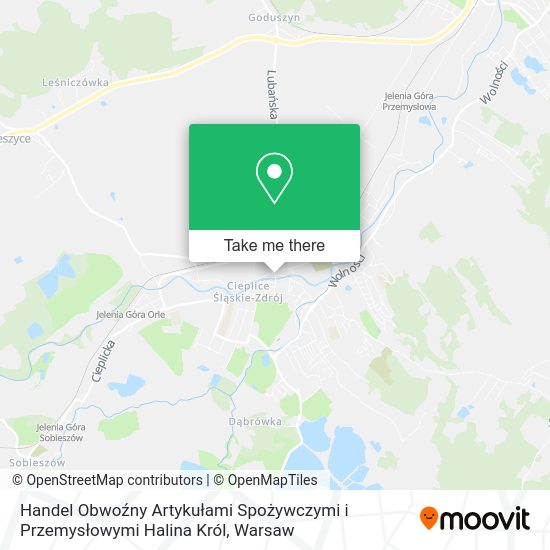 Handel Obwoźny Artykułami Spożywczymi i Przemysłowymi Halina Król map