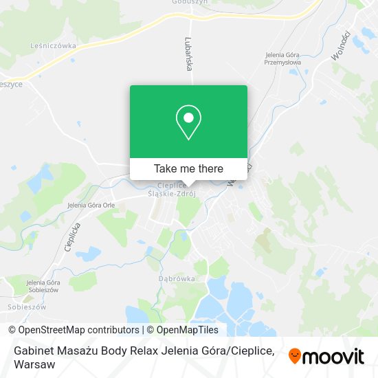 Gabinet Masażu Body Relax Jelenia Góra / Cieplice map