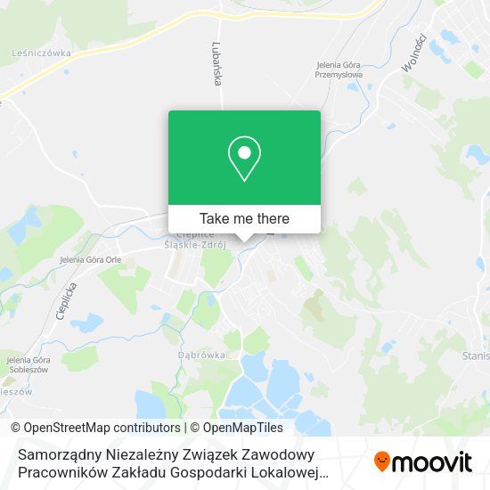 Samorządny Niezależny Związek Zawodowy Pracowników Zakładu Gospodarki Lokalowej Południe map