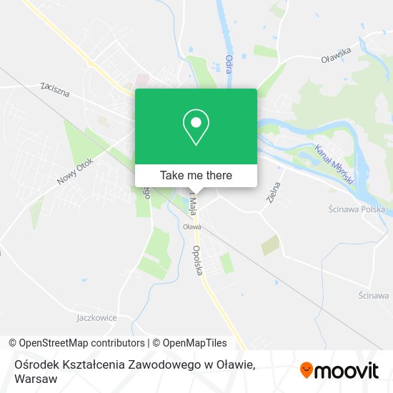 Ośrodek Kształcenia Zawodowego w Oławie map