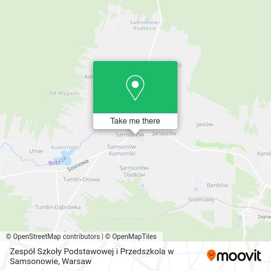 Zespół Szkoły Podstawowej i Przedszkola w Samsonowie map