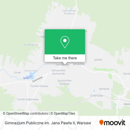 Gimnazjum Publiczne im. Jana Pawła II map