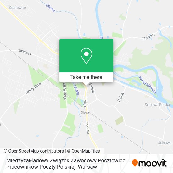 Międzyzakładowy Związek Zawodowy Pocztowiec Pracowników Poczty Polskiej map