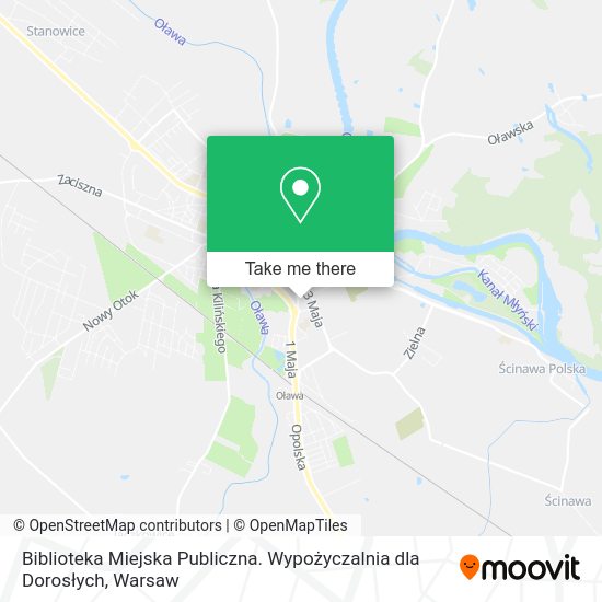 Biblioteka Miejska Publiczna. Wypożyczalnia dla Dorosłych map