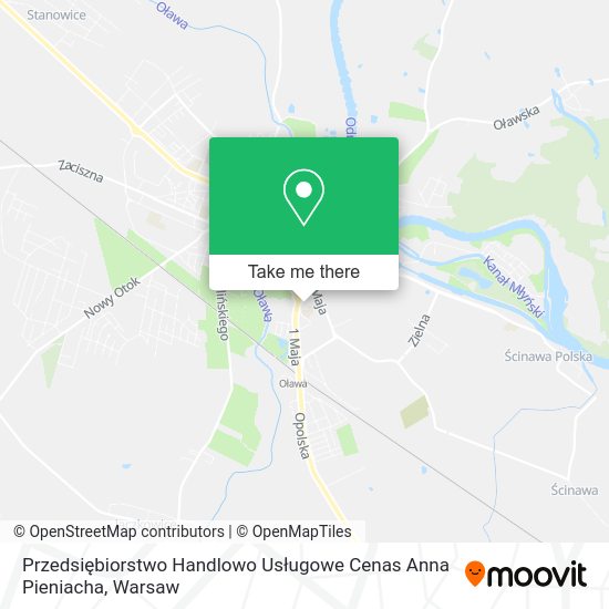 Przedsiębiorstwo Handlowo Usługowe Cenas Anna Pieniacha map