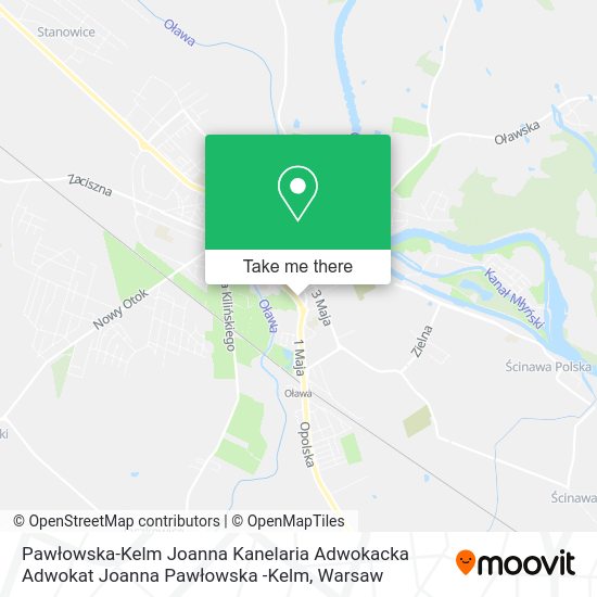 Pawłowska-Kelm Joanna Kanelaria Adwokacka Adwokat Joanna Pawłowska -Kelm map