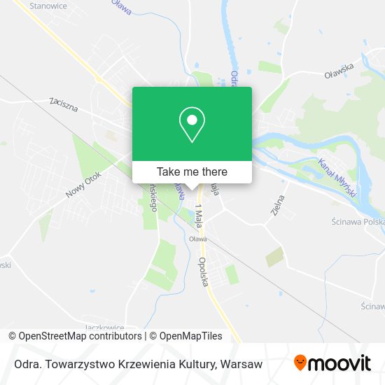 Карта Odra. Towarzystwo Krzewienia Kultury