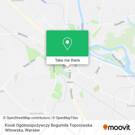 Kiosk Ogólnospożywczy Bogumiła Toporowska Witowska map