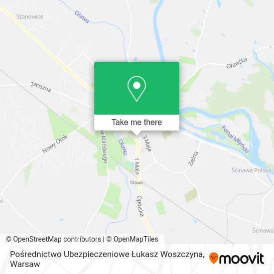 Pośrednictwo Ubezpieczeniowe Łukasz Woszczyna map