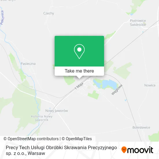 Карта Precy Tech Usługi Obróbki Skrawania Precyzyjnego sp. z o.o.