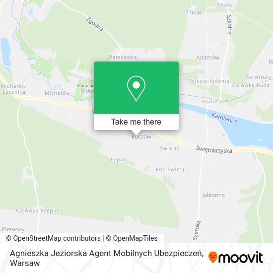 Карта Agnieszka Jeziorska Agent Mobilnych Ubezpieczeń