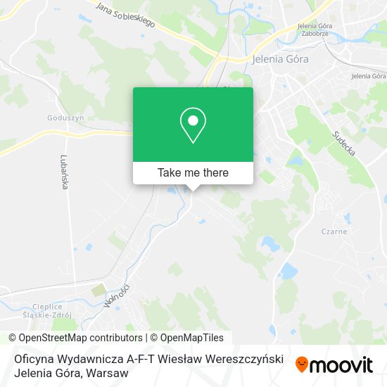 Карта Oficyna Wydawnicza A-F-T Wiesław Wereszczyński Jelenia Góra