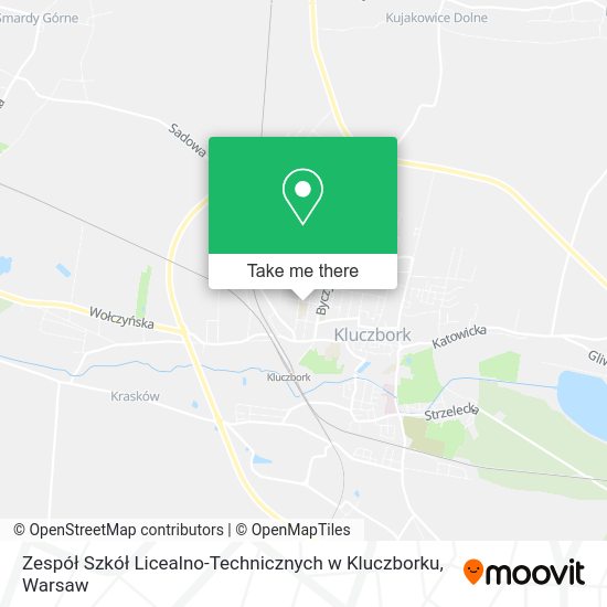 Zespół Szkół Licealno-Technicznych w Kluczborku map