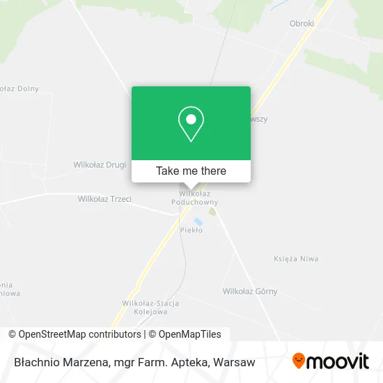 Карта Błachnio Marzena, mgr Farm. Apteka