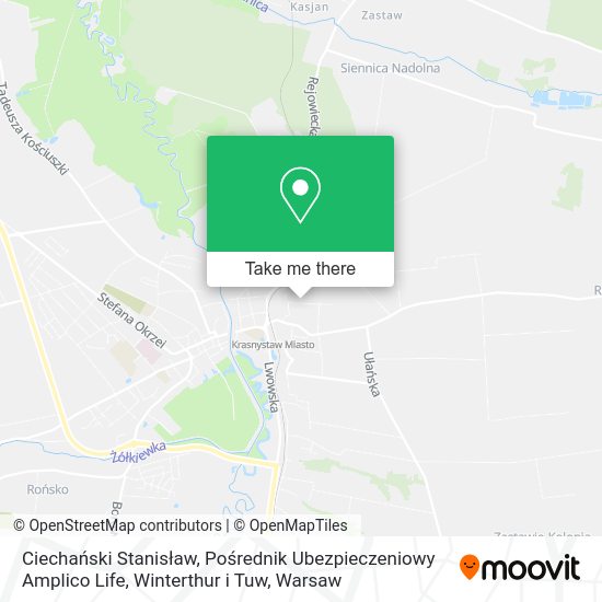 Ciechański Stanisław, Pośrednik Ubezpieczeniowy Amplico Life, Winterthur i Tuw map