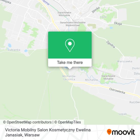 Карта Victoria Mobilny Salon Kosmetyczny Ewelina Janasiak