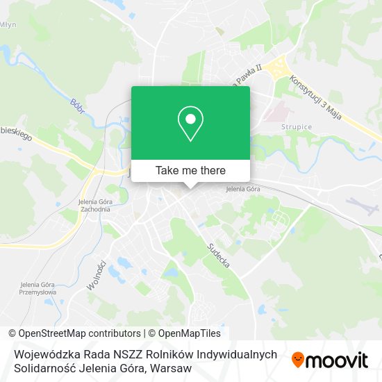 Wojewódzka Rada NSZZ Rolników Indywidualnych Solidarność Jelenia Góra map