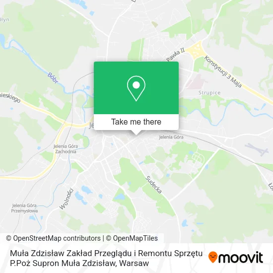 Карта Muła Zdzisław Zakład Przeglądu i Remontu Sprzętu P.Poż Supron Muła Zdzisław