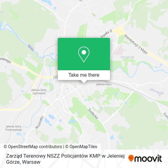 Zarząd Terenowy NSZZ Policjantów KMP w Jeleniej Górze map