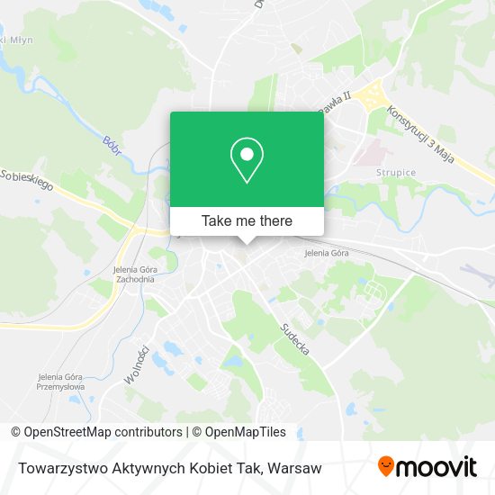 Towarzystwo Aktywnych Kobiet Tak map