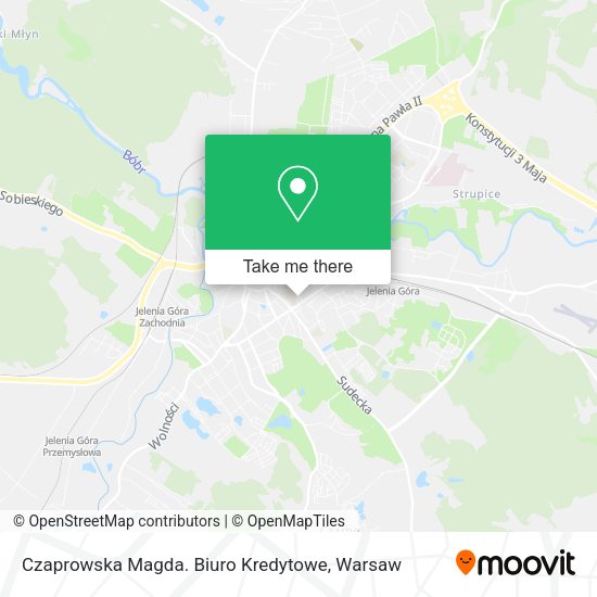 Czaprowska Magda. Biuro Kredytowe map