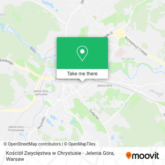 Kościół Zwycięstwa w Chrystusie - Jelenia Góra map