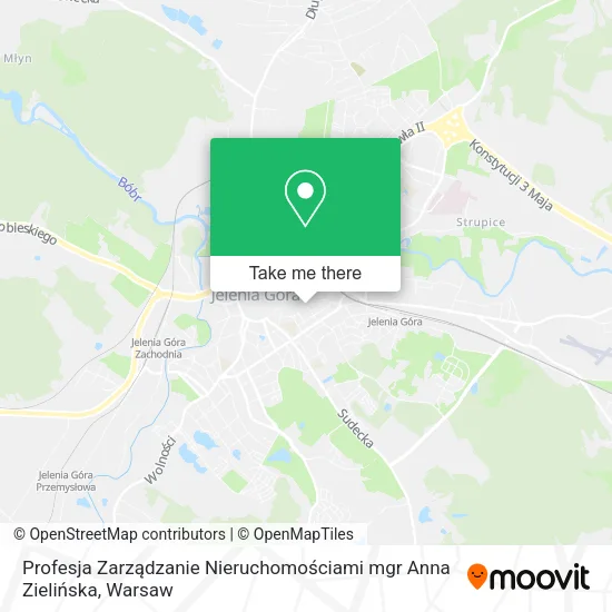 Profesja Zarządzanie Nieruchomościami mgr Anna Zielińska map
