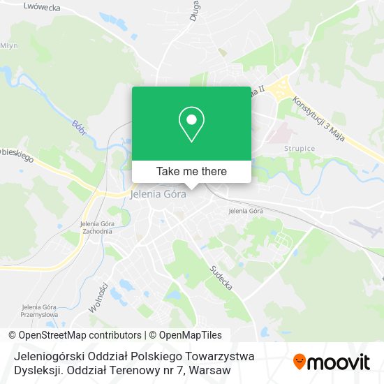 Jeleniogórski Oddział Polskiego Towarzystwa Dysleksji. Oddział Terenowy nr 7 map