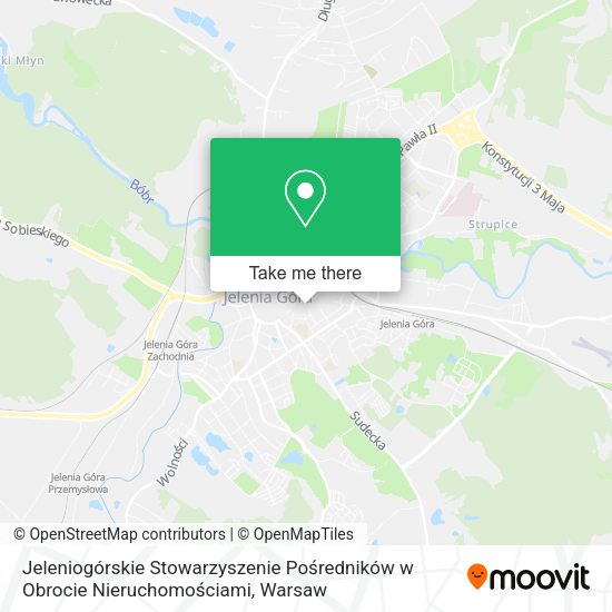 Jeleniogórskie Stowarzyszenie Pośredników w Obrocie Nieruchomościami map