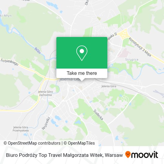 Biuro Podróży Top Travel Małgorzata Witek map