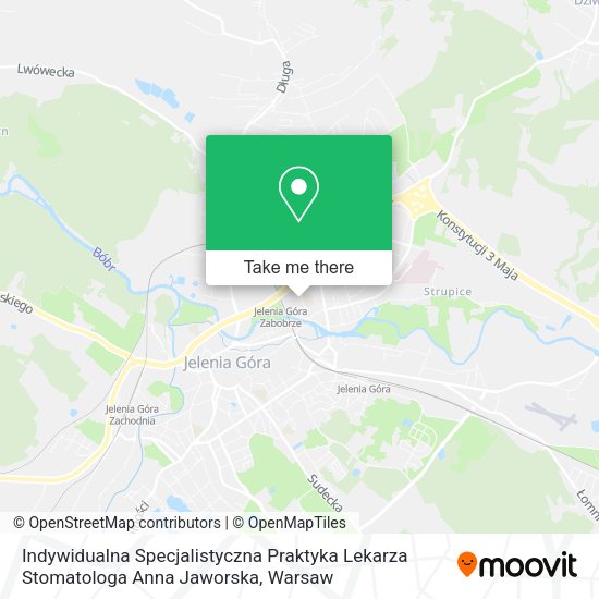 Indywidualna Specjalistyczna Praktyka Lekarza Stomatologa Anna Jaworska map