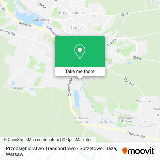 Карта Przedsiębiorstwo Transportowo - Sprzętowe. Baza