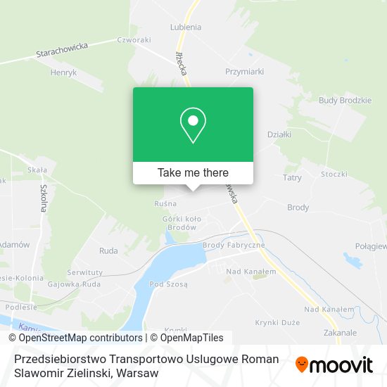 Przedsiebiorstwo Transportowo Uslugowe Roman Slawomir Zielinski map