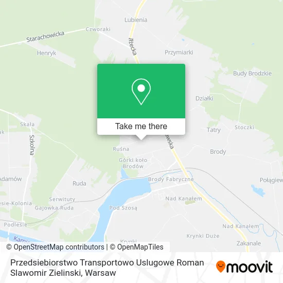 Карта Przedsiebiorstwo Transportowo Uslugowe Roman Slawomir Zielinski