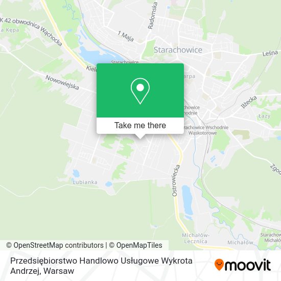 Przedsiębiorstwo Handlowo Usługowe Wykrota Andrzej map