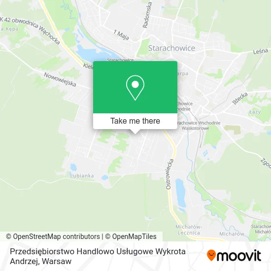 Карта Przedsiębiorstwo Handlowo Usługowe Wykrota Andrzej
