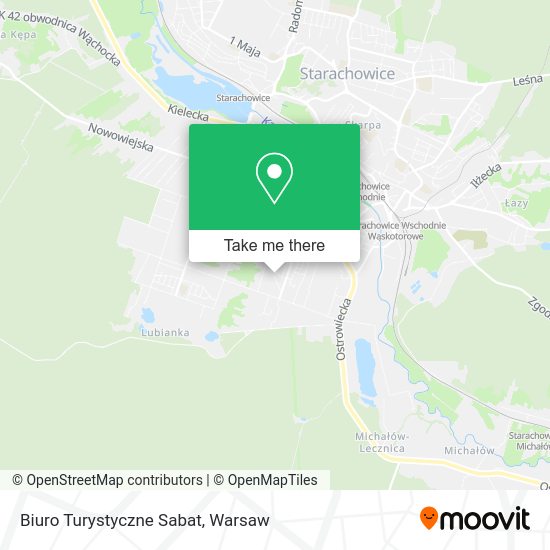 Biuro Turystyczne Sabat map