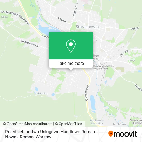 Карта Przedsiebiorstwo Uslugowo Handlowe Roman Nowak Roman