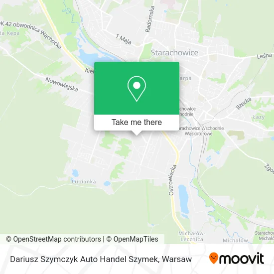 Карта Dariusz Szymczyk Auto Handel Szymek