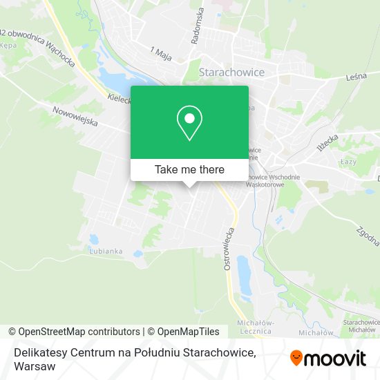 Delikatesy Centrum na Południu Starachowice map