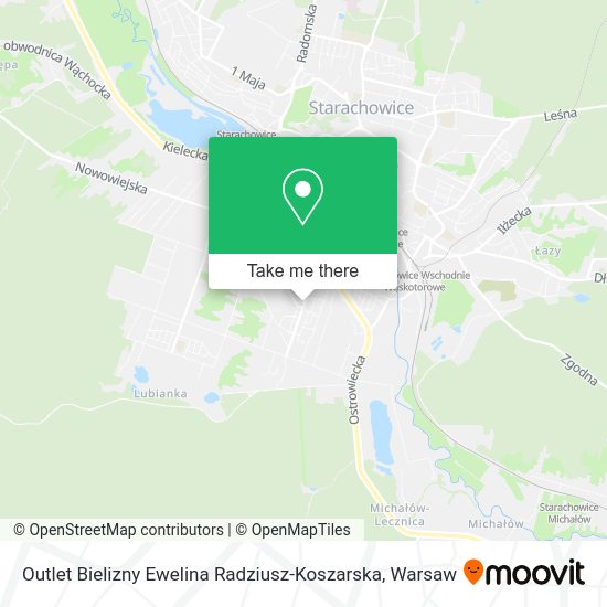 Outlet Bielizny Ewelina Radziusz-Koszarska map