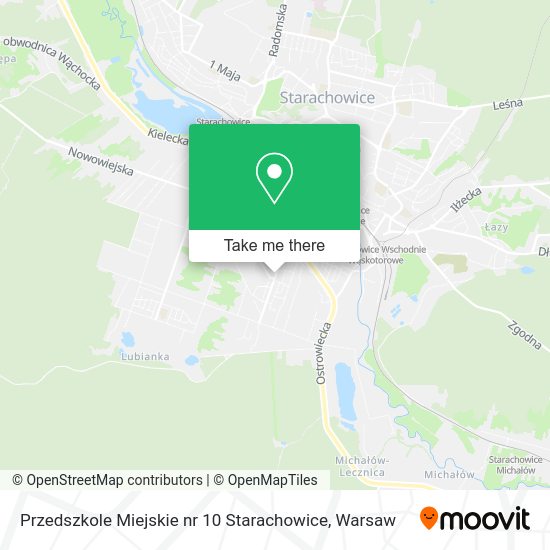 Карта Przedszkole Miejskie nr 10 Starachowice