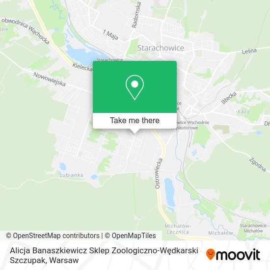 Alicja Banaszkiewicz Sklep Zoologiczno-Wędkarski Szczupak map