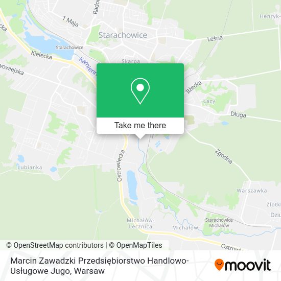 Marcin Zawadzki Przedsiębiorstwo Handlowo-Usługowe Jugo map