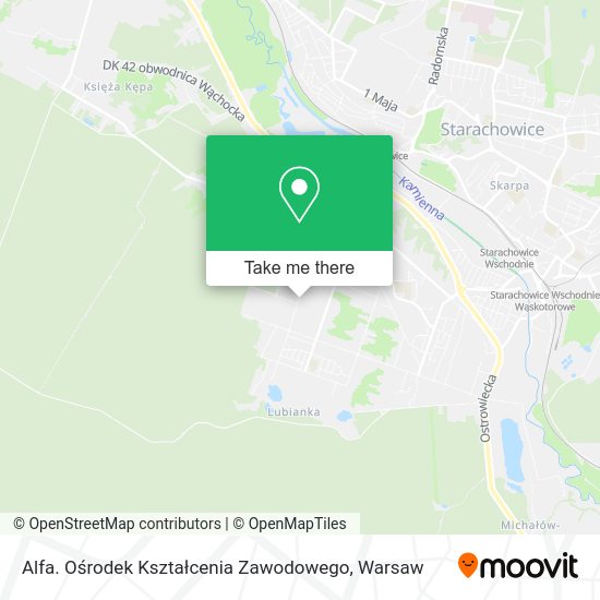 Alfa. Ośrodek Kształcenia Zawodowego map