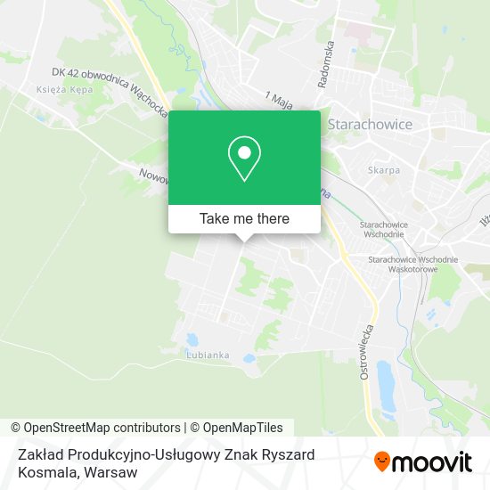 Zakład Produkcyjno-Usługowy Znak Ryszard Kosmala map